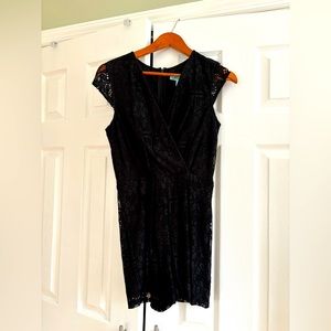 Black, lace romper.